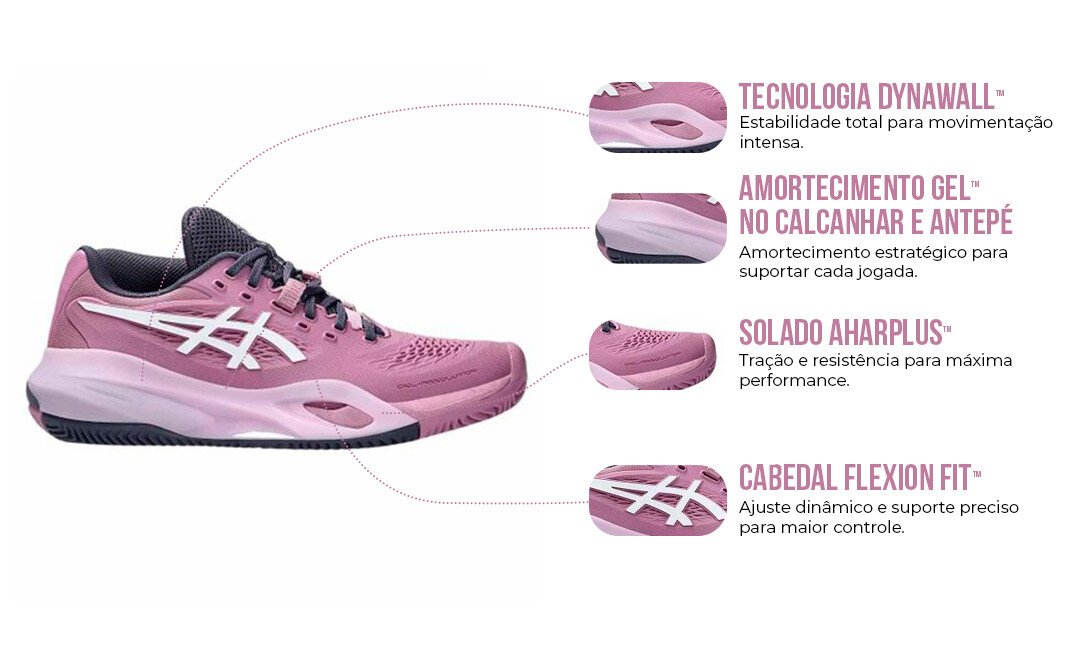 Tênis Asics Gel Resolution X Clay Australian Open Feminino - Ativa